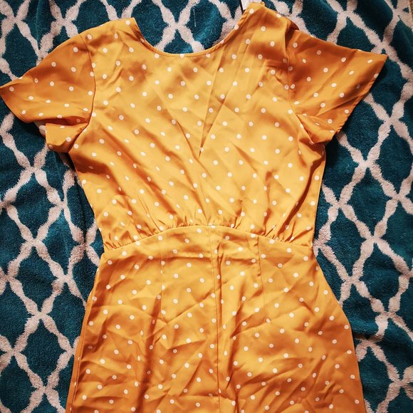 NEW | Dynamite Yellow Polka Dot Romper - Picture 1 of 10